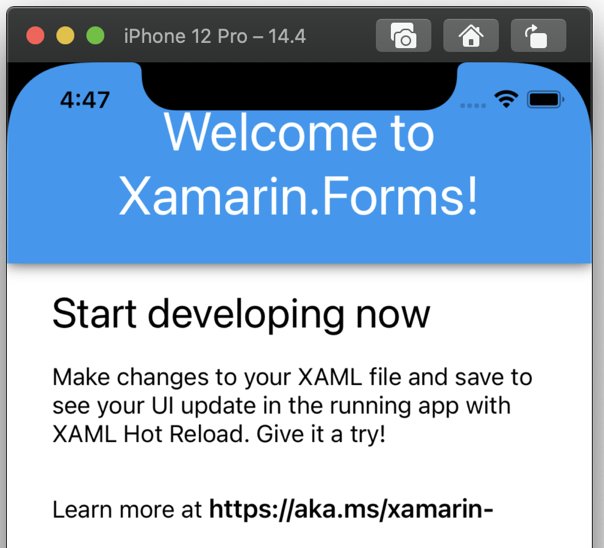 xamarin forms mac os